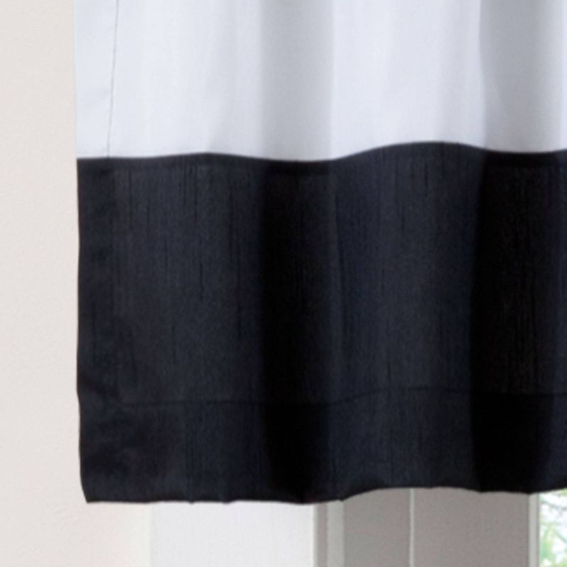 18"x84" Iman Window Valance White/Black - Lush Décor