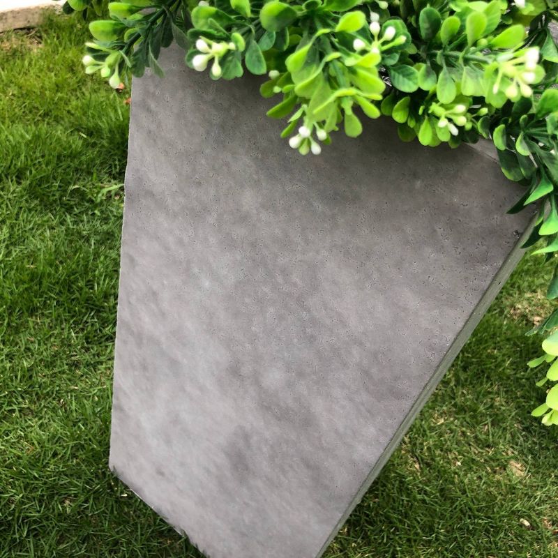 Set of 2 Kante Lightweight Modern Tall Square Outdoor Planters Natural Concrete - Rosemead Home & Garden, Inc.