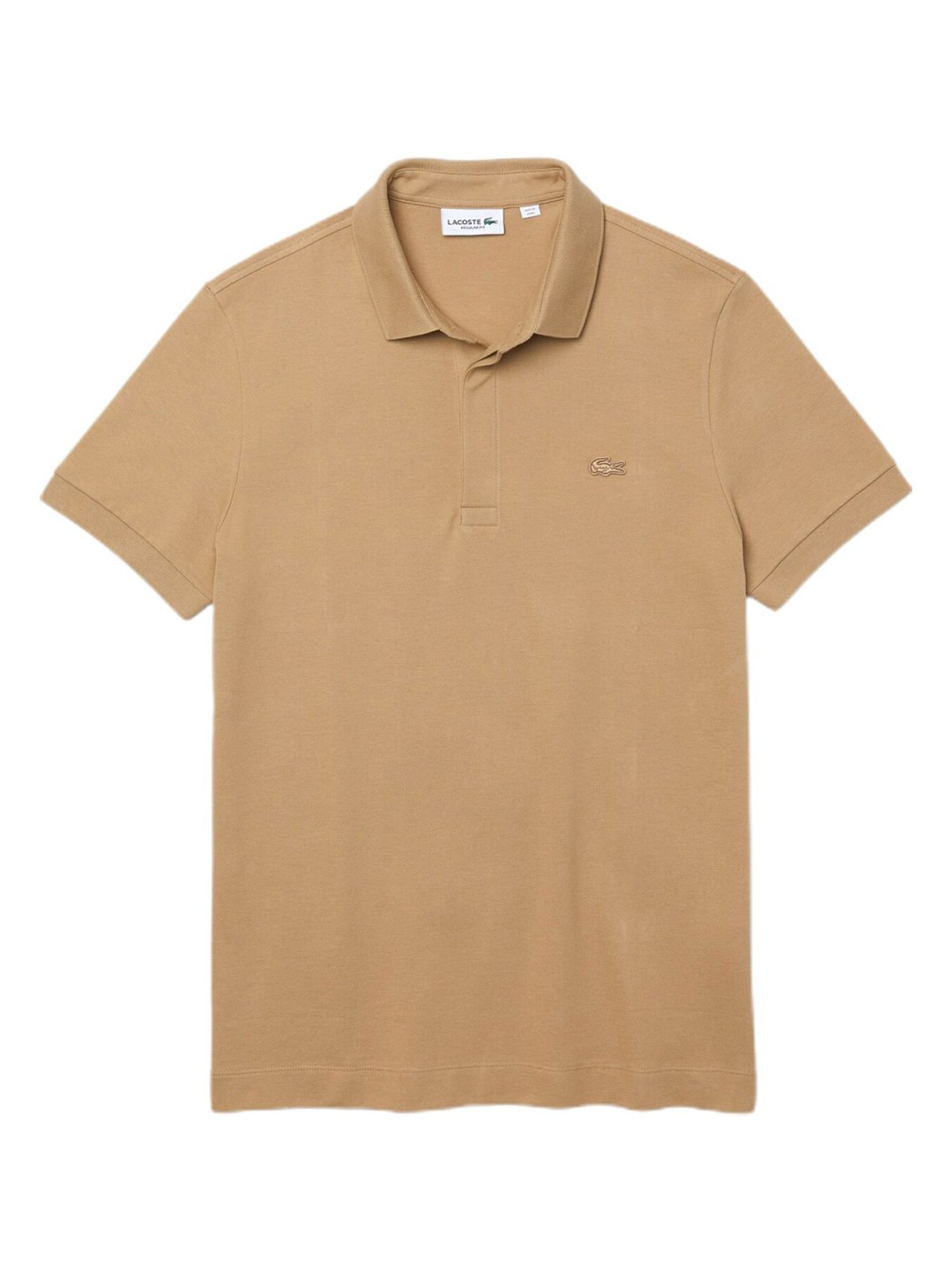 Lacoste Tan Cotton Regular Fit Polo T-Shirt