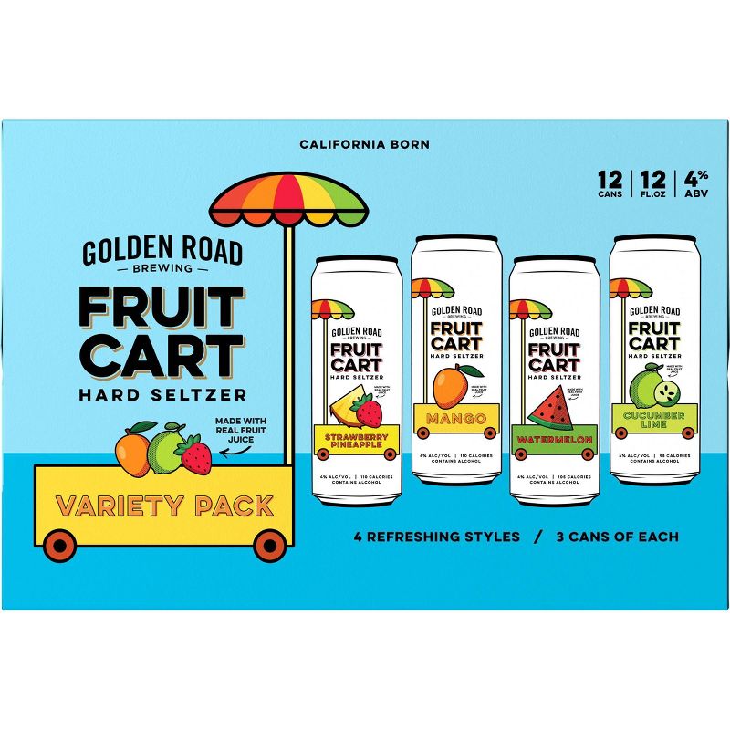 Golden Road Fruit Cart Hard Seltzer Variety Pack - 12pk/12 fl oz Cans