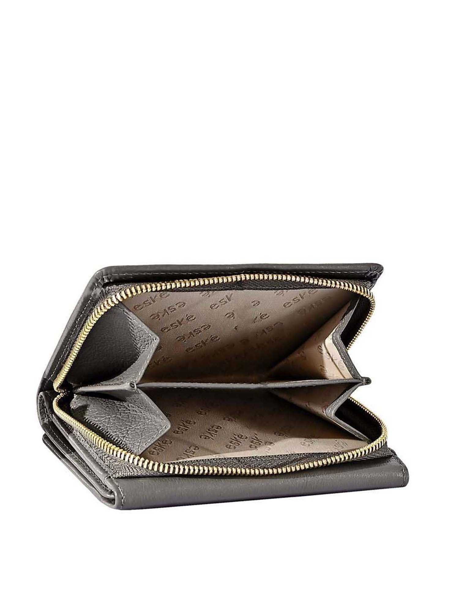 Louis Philippe Brown Casual Leather Money Clip Wallet for Men