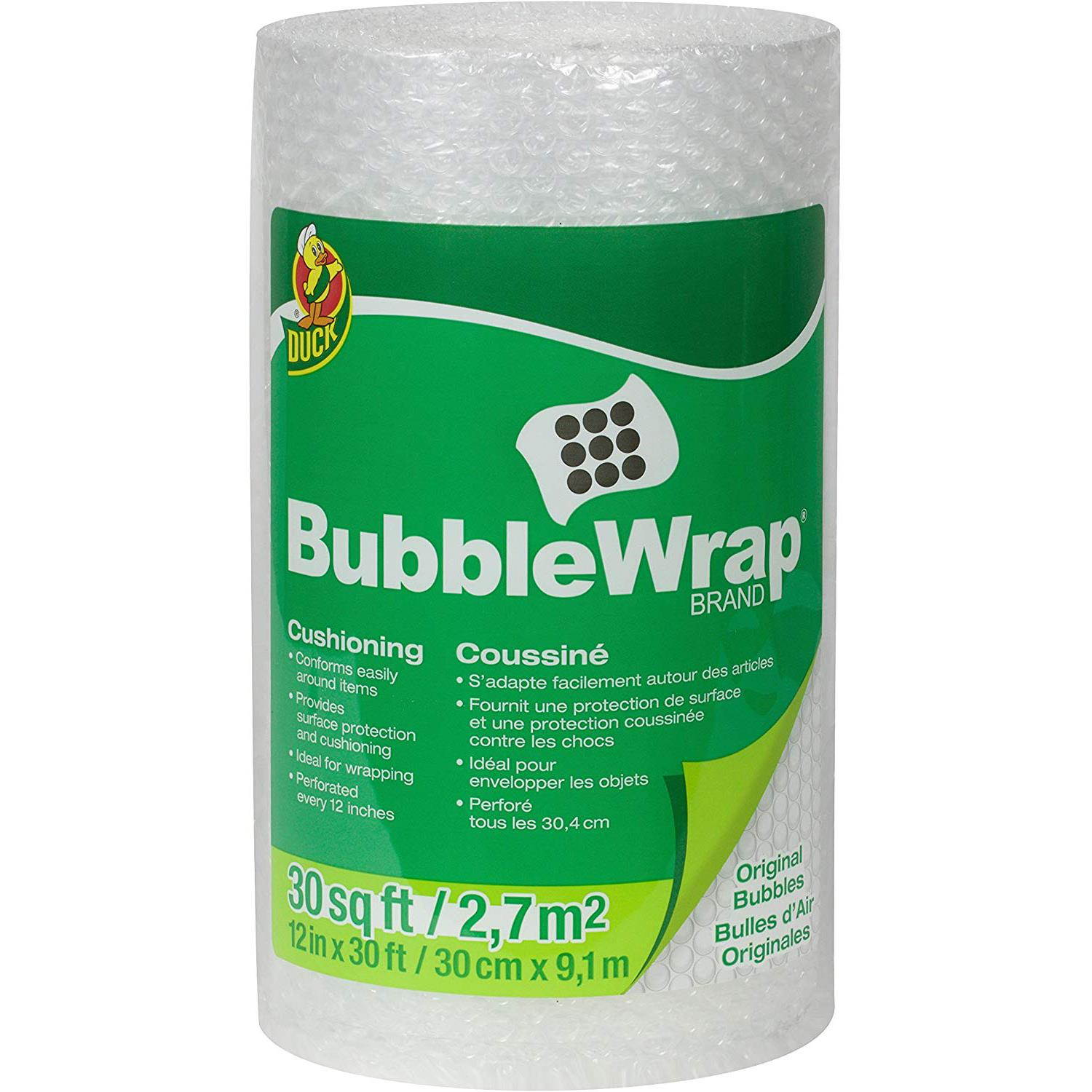 Duck Brand BWO Original Bubble Wrap Cushioning: 12 in x 30 ft. (Clear)