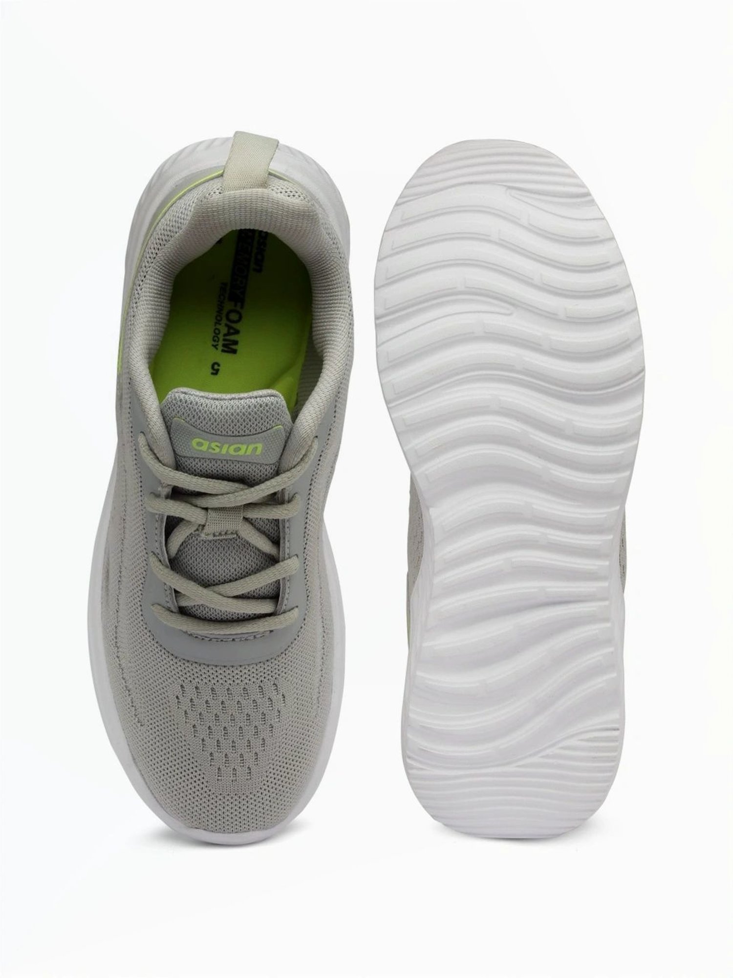 Asian Kids Grey Running Shoes