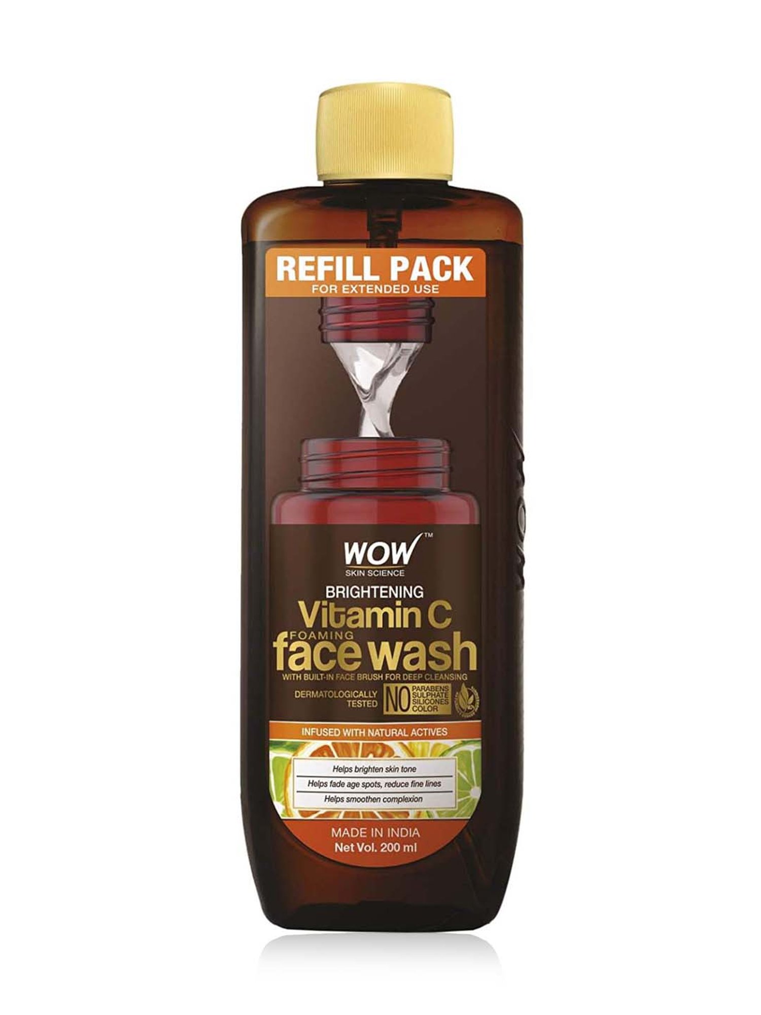 WOW Skin Science Vitamin C Foaming Face Wash Refill Pack - 200 ml