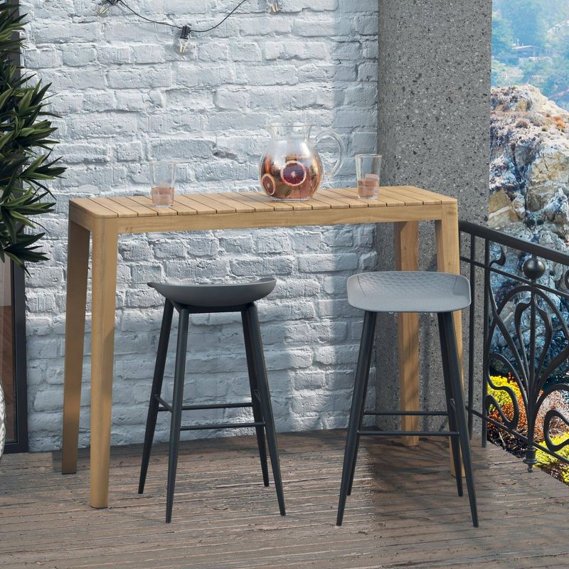 Riley 2pk Indoor/Outdoor Bar Stools - Charcoal - Novogratz