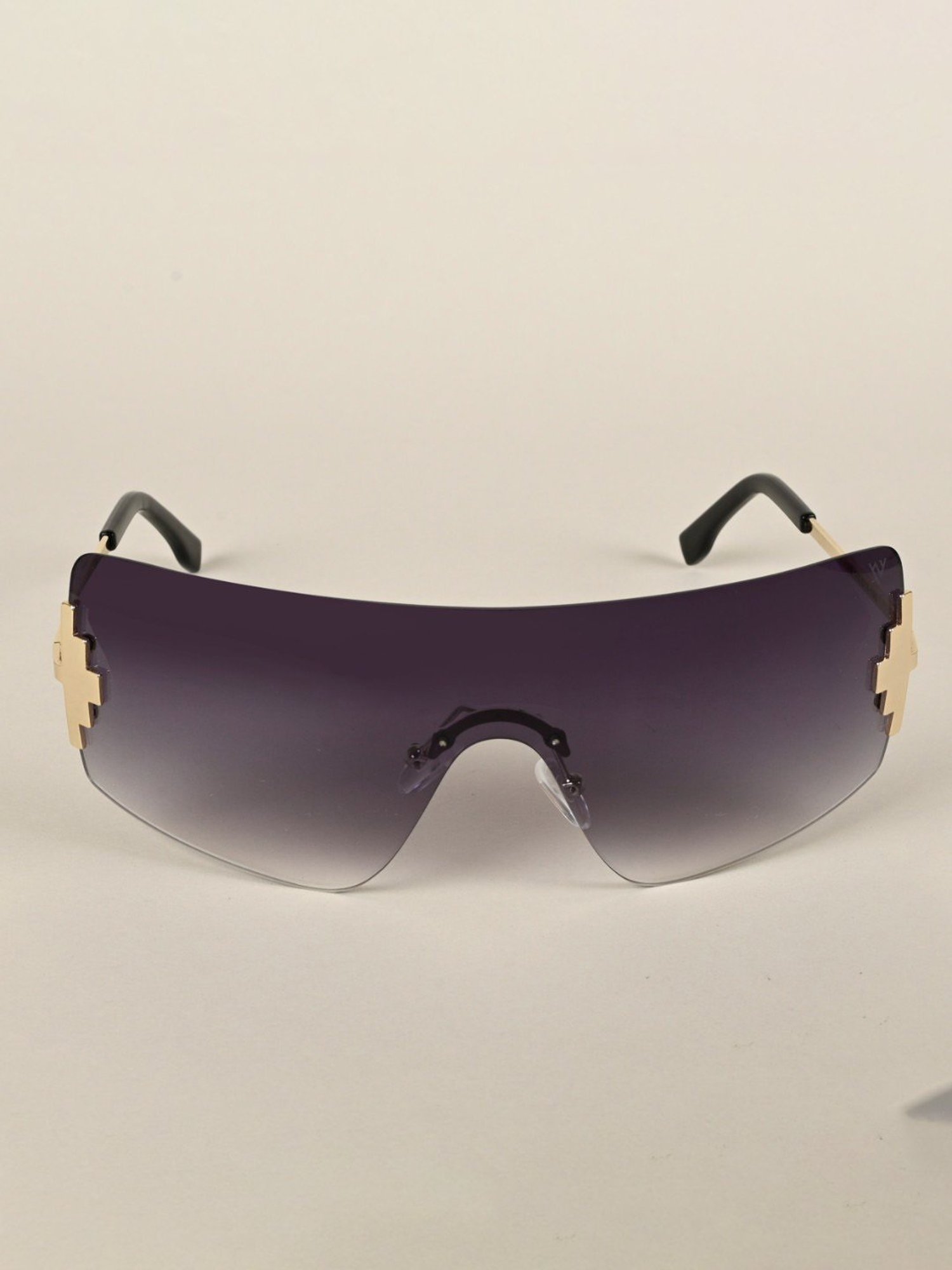 Voyage Black Wraparound UV Protection Unisex Sunglasses