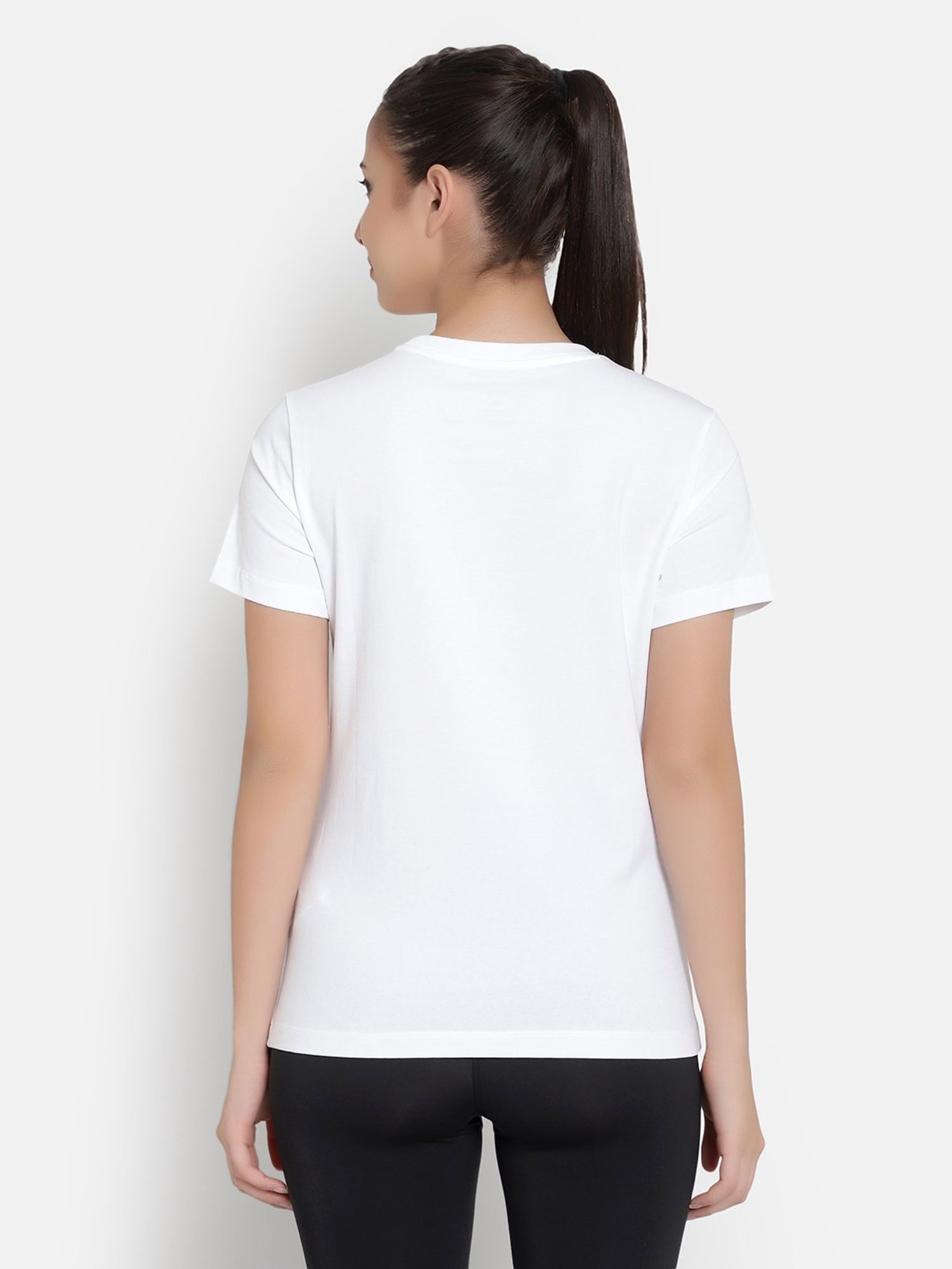 Anta White Cotton Printed Sports T-Shirt