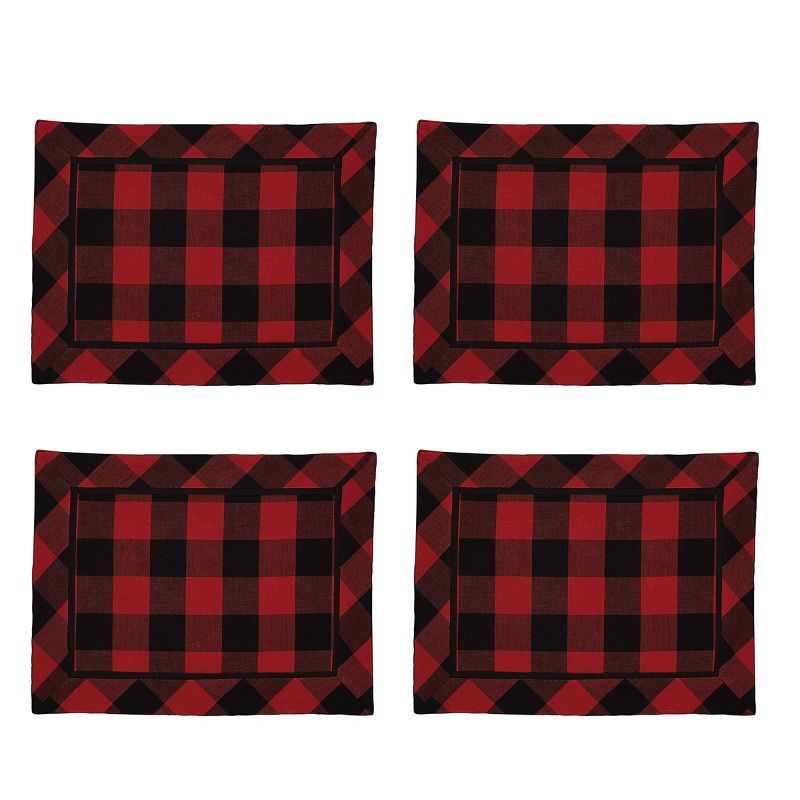 Park Designs Buffalo Check Placemat Set - Red & Black