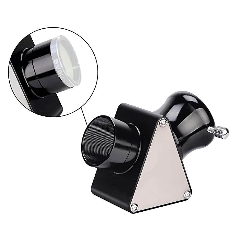 SV138 Diagonal Mirror 125 inch 45 degree Correct Image Prism Diagonal Mirror Fully Metal for Refractor Astronomy Telescope with Dust Cover