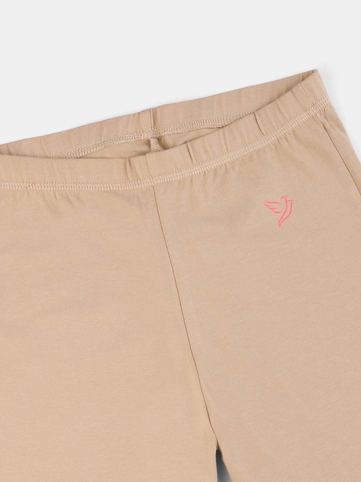 TWIN BIRDS Kids Beige Cotton Skinny Fit Shorts (Pack of 3)