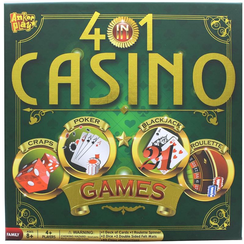 Anker Play 4 in 1 Casino Games | Craps | Blackjack | Poker | Roulette