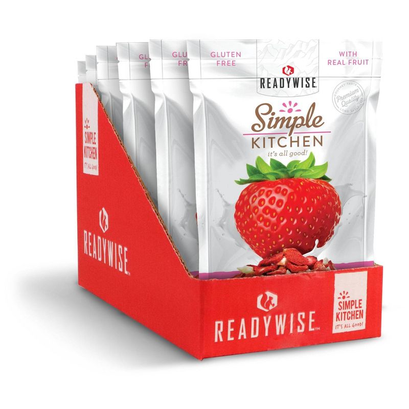 ReadyWise Simple Kitchen Strawberries & Yogurt Freeze-Dried Fruit - 6ct Case