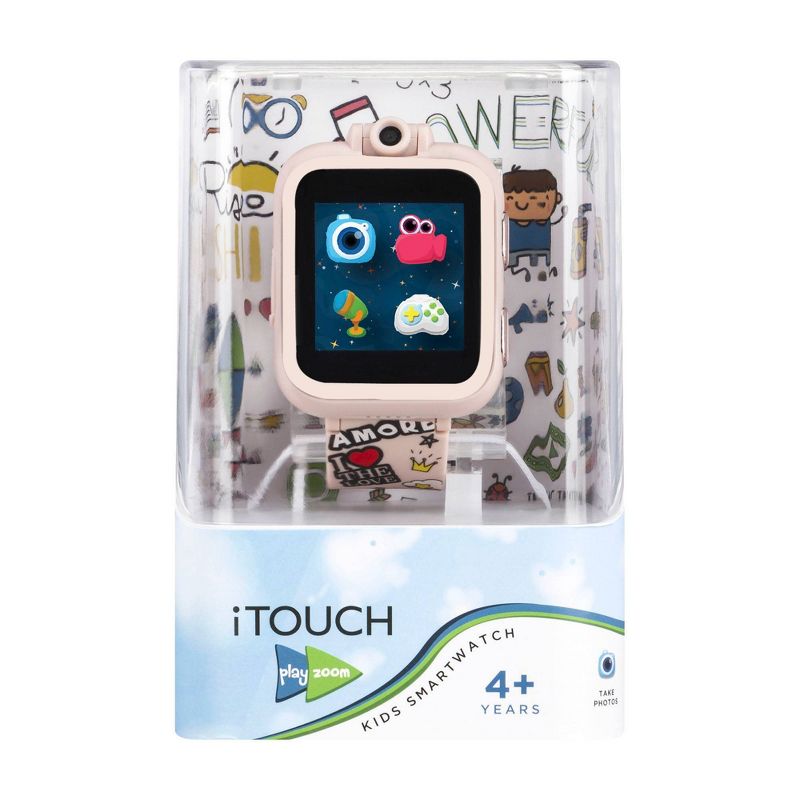 PlayZoom Interactive Educational Smartwatch for Kids 48mm - Pink Graffiti Band