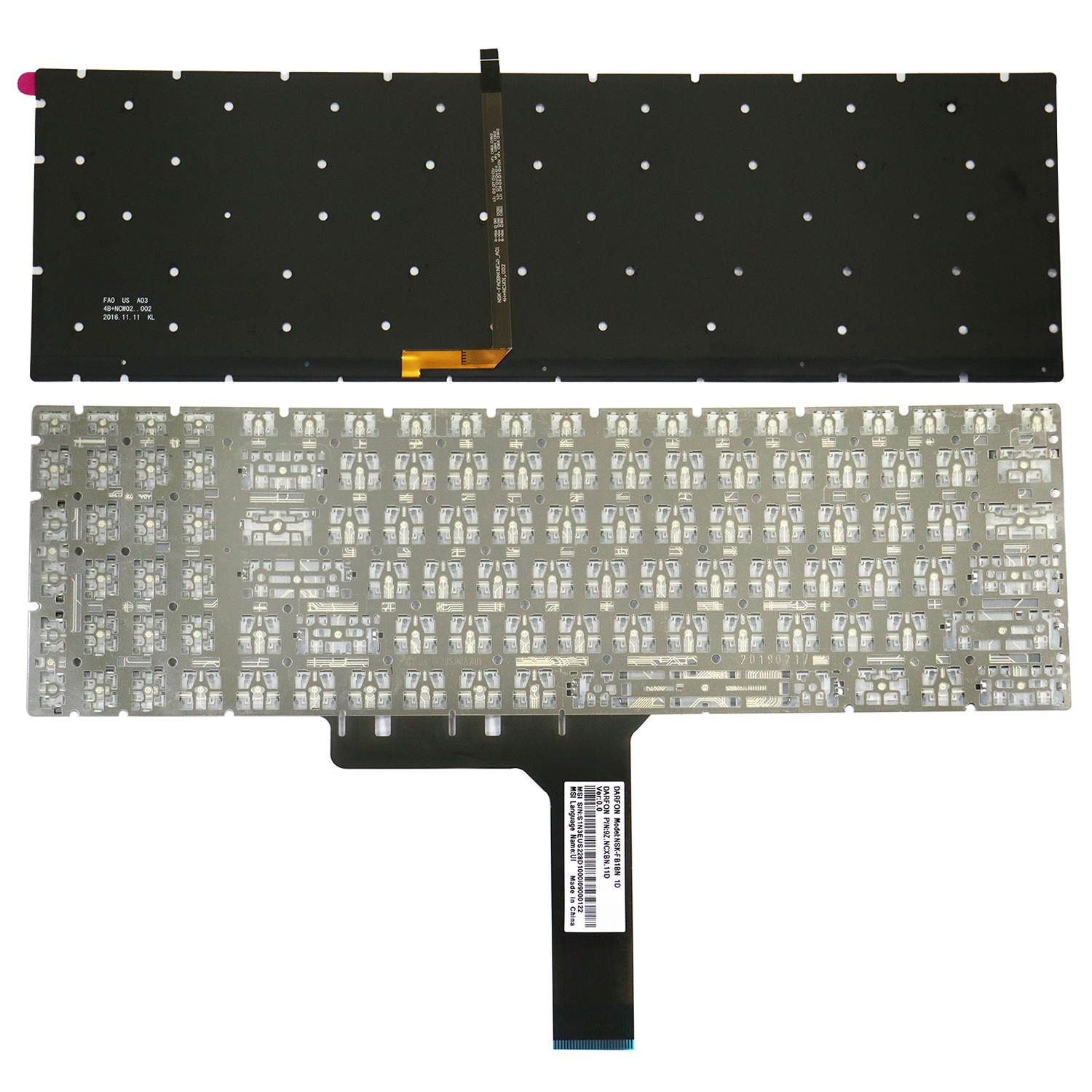 AUTENS Replacement US RGB Backlight Keyboard for MSI GS60 GS63 GS63VR GS70 GS72 GT62 GT62VR GT72 GT73VR GE62 GE62VR GE63 GE72 GE73 GE73VR PE60 PE62 PE70 GL62 GL72 GP62 GP72 WS60 WS70 WS72 Laptop