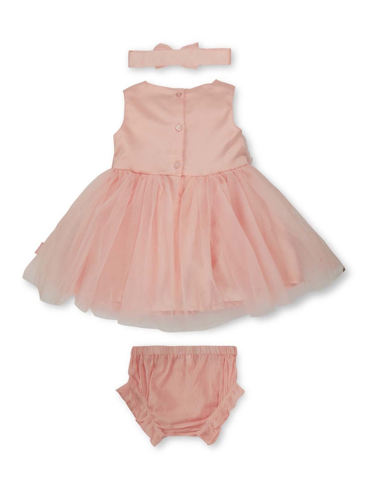 GJ baby Kids Pink Regular Fit Dress Set