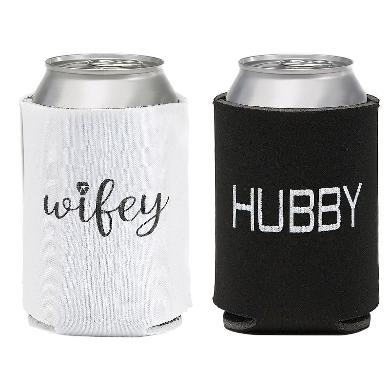 2ct Hubby'& 'Wifey' Beverage cozy