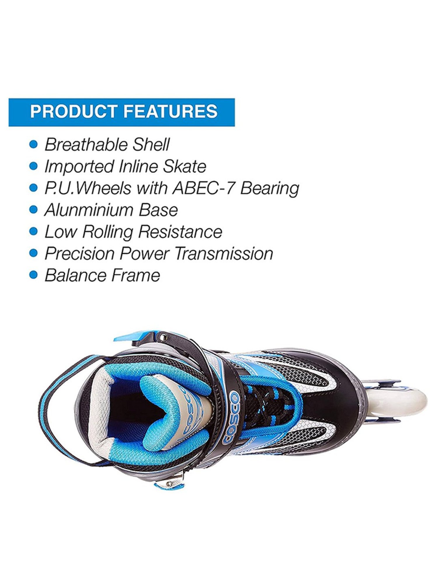 Cosco Sprint Roller Skates (Black) Size - Standard