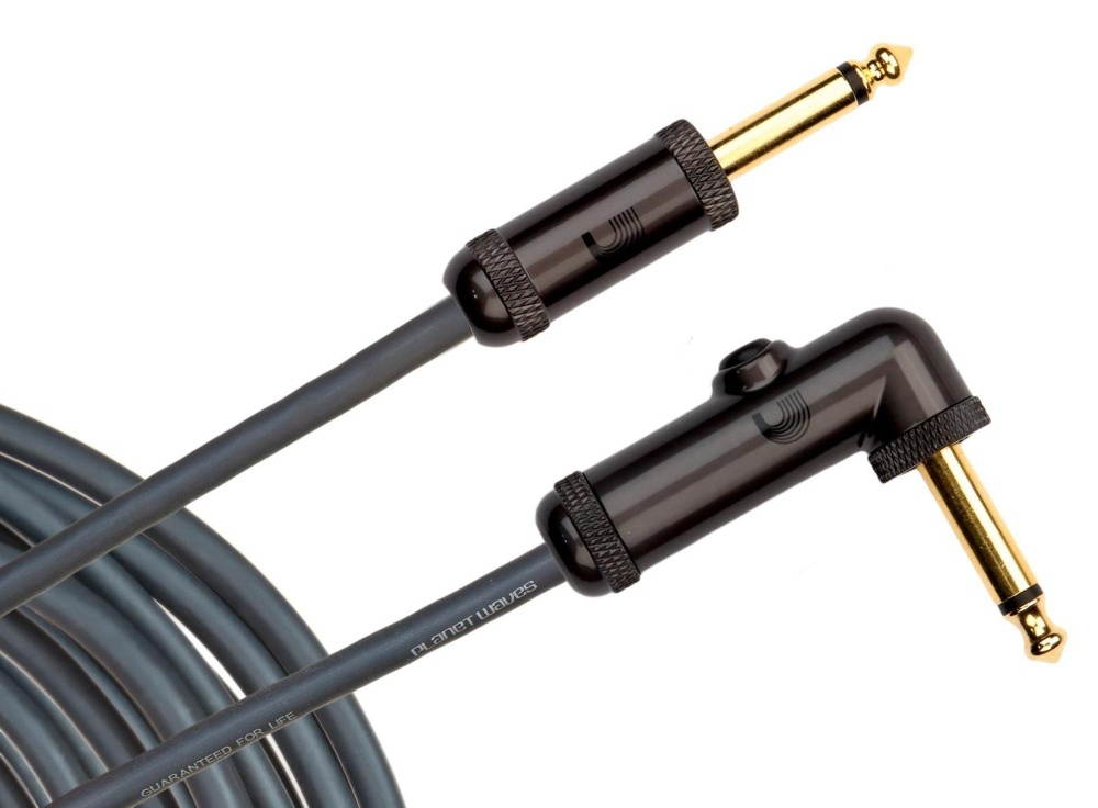 Planet Waves 10ft Circuit Breaker Instrument Cable - Right Angle End