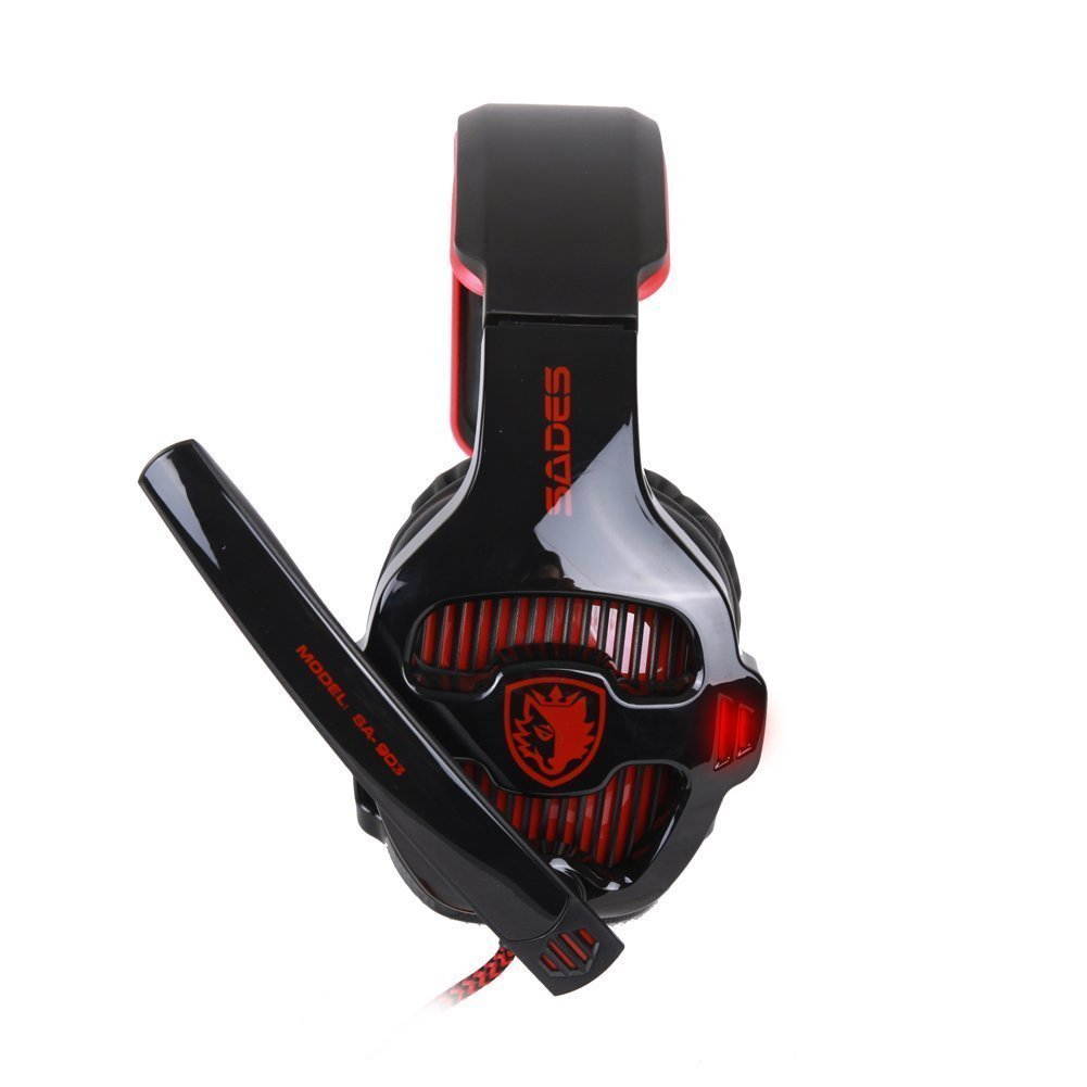 SADES SA903 Surround Sound Gaming Headset with Microphone for PC Computer Laptop (Black)