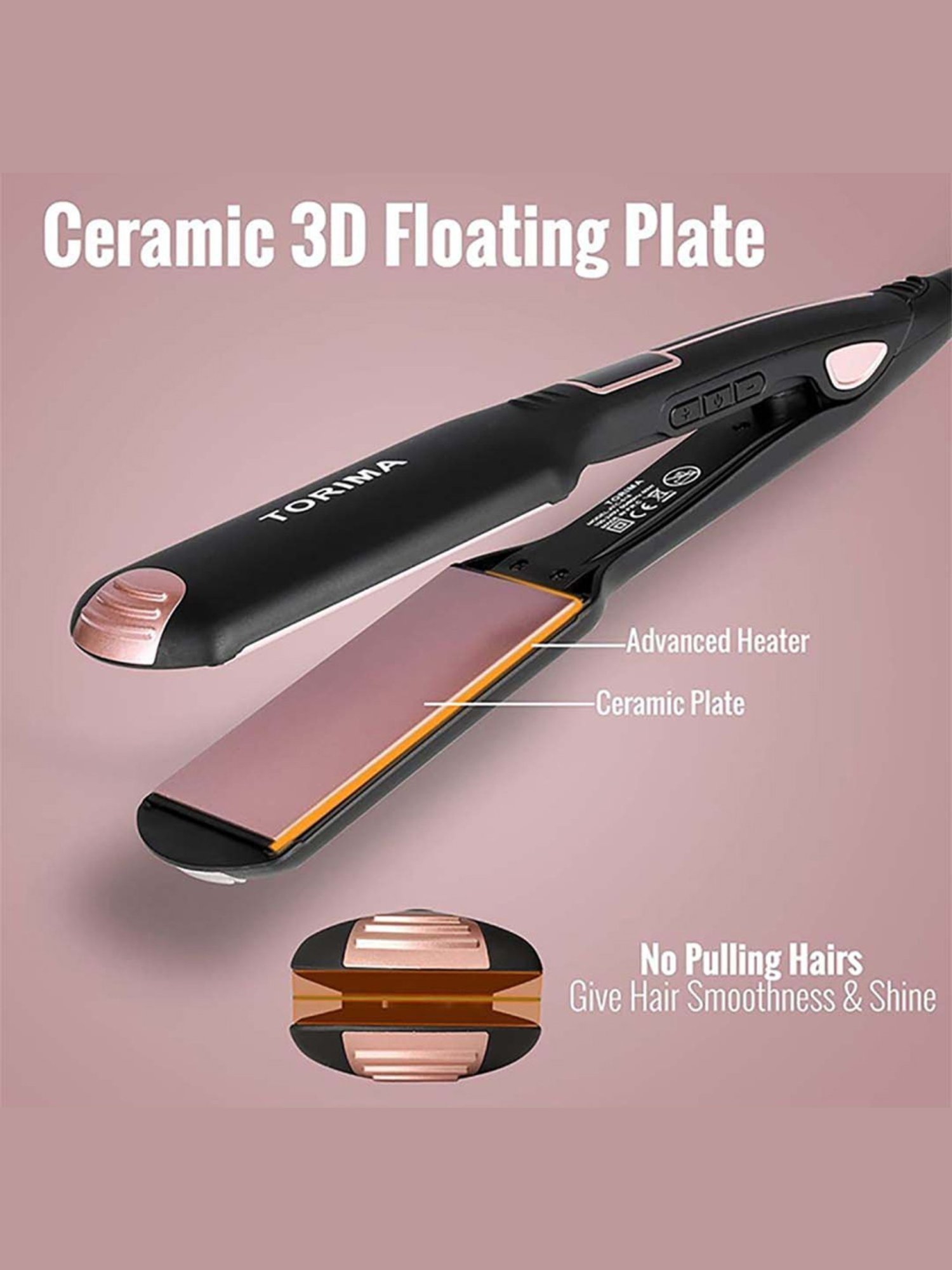 Gorgio Professional HS7800 Steam Hair Straightener (Black)