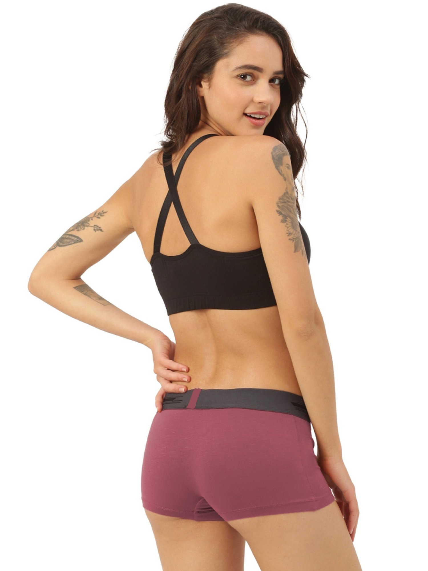 Freecultr Multicolored Plain Boy-Shorts Panties - Pack Of 3