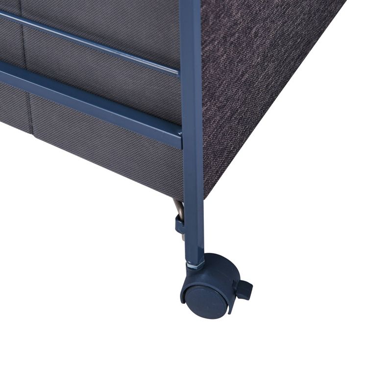 Fabric 5 Drawer Storage Dresser Chest with Caster Wheels Heather Gray - Danya B.