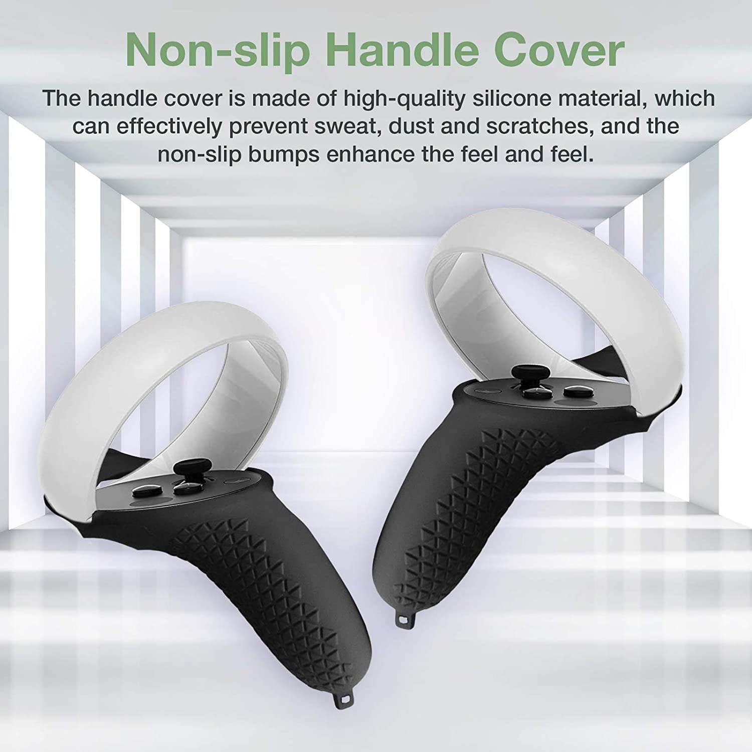 Cover Set for Oculus Quest 2, Touch Controller Grip Cover,Quest Lens Cover, Lens Protect Cover for Oculus Quest 2, Anti-Throw Sweatproof Handle Protective Sleeve