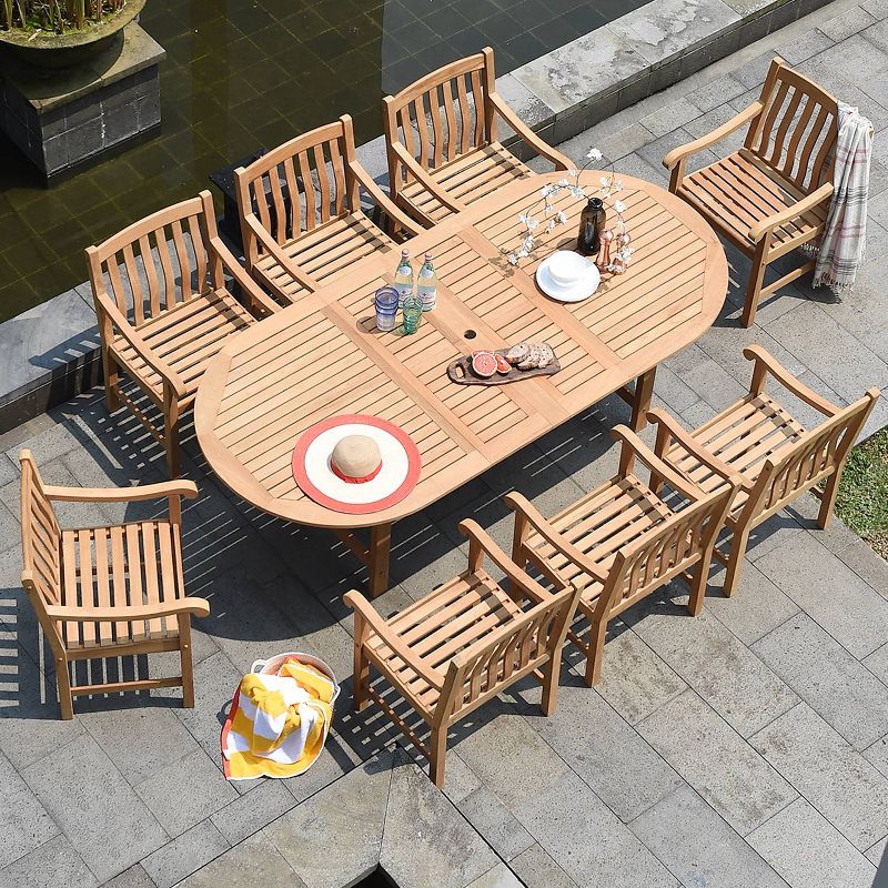 Sherwood Teak Dining Armchair - Light Brown - Cambridge Casual