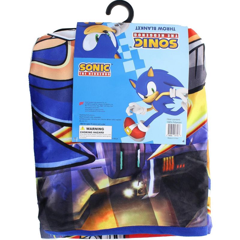 Great Eastern Entertainment Co. Sonic the Hedgehog Sonic & Knuckles 46x60 Inch Fleece Throw Blanket