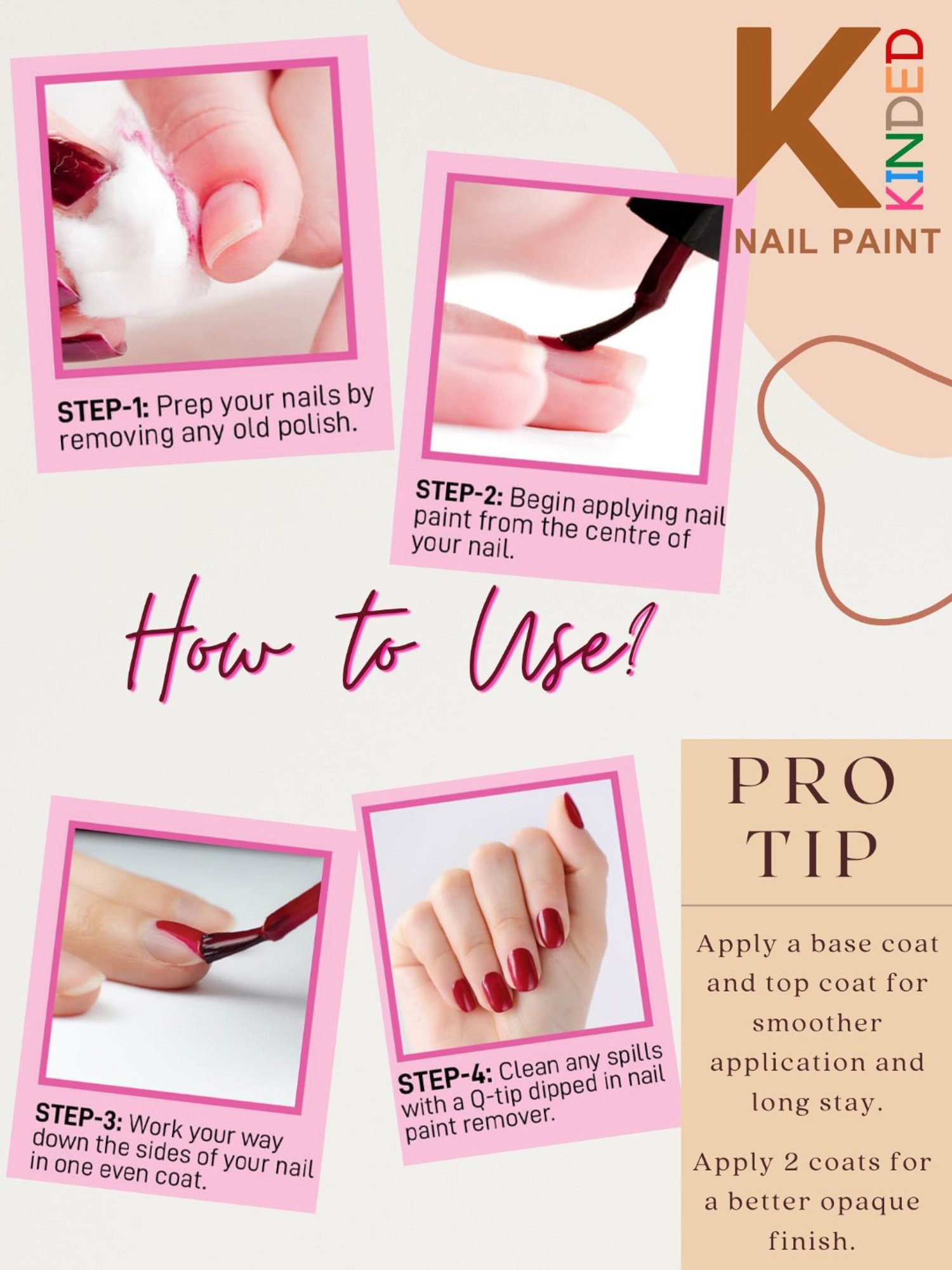 KINDED Nail Paint 30 Old School White - 9 ml