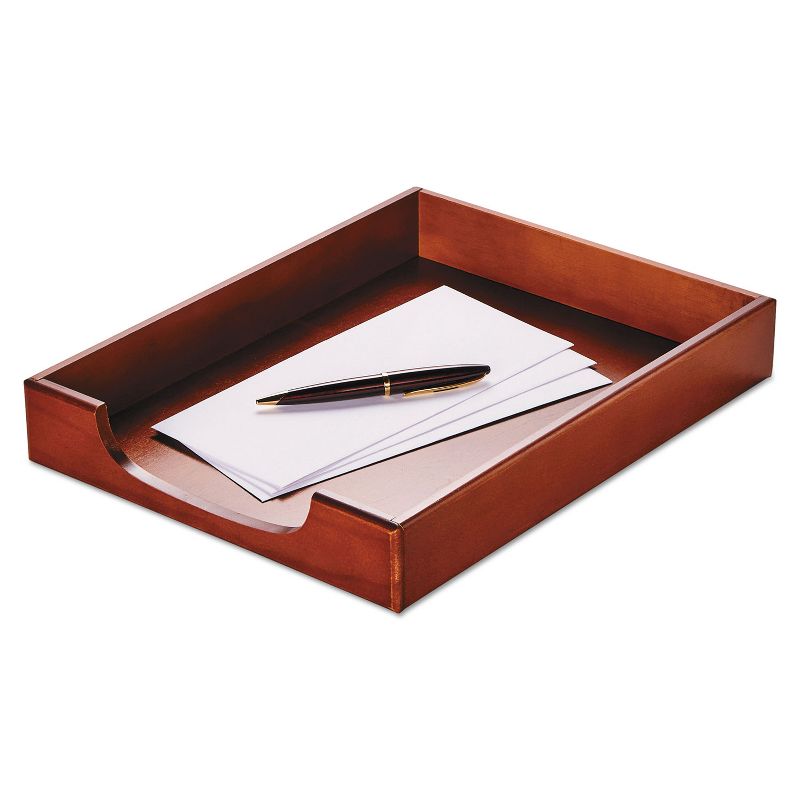 Rolodex Wood Tones Letter Desk Tray Wood Mahogany 23350