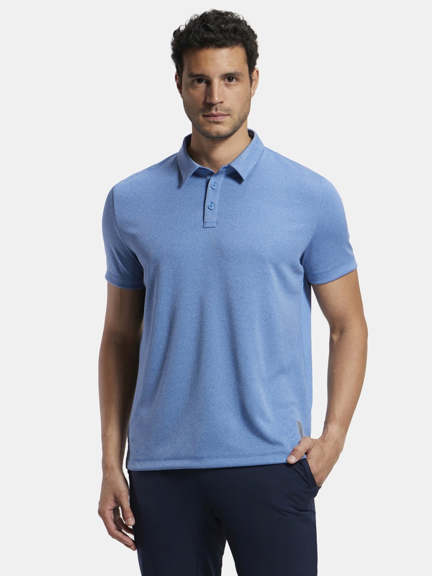 Jockey Blue Regular Fit Sports Polo T-Shirt