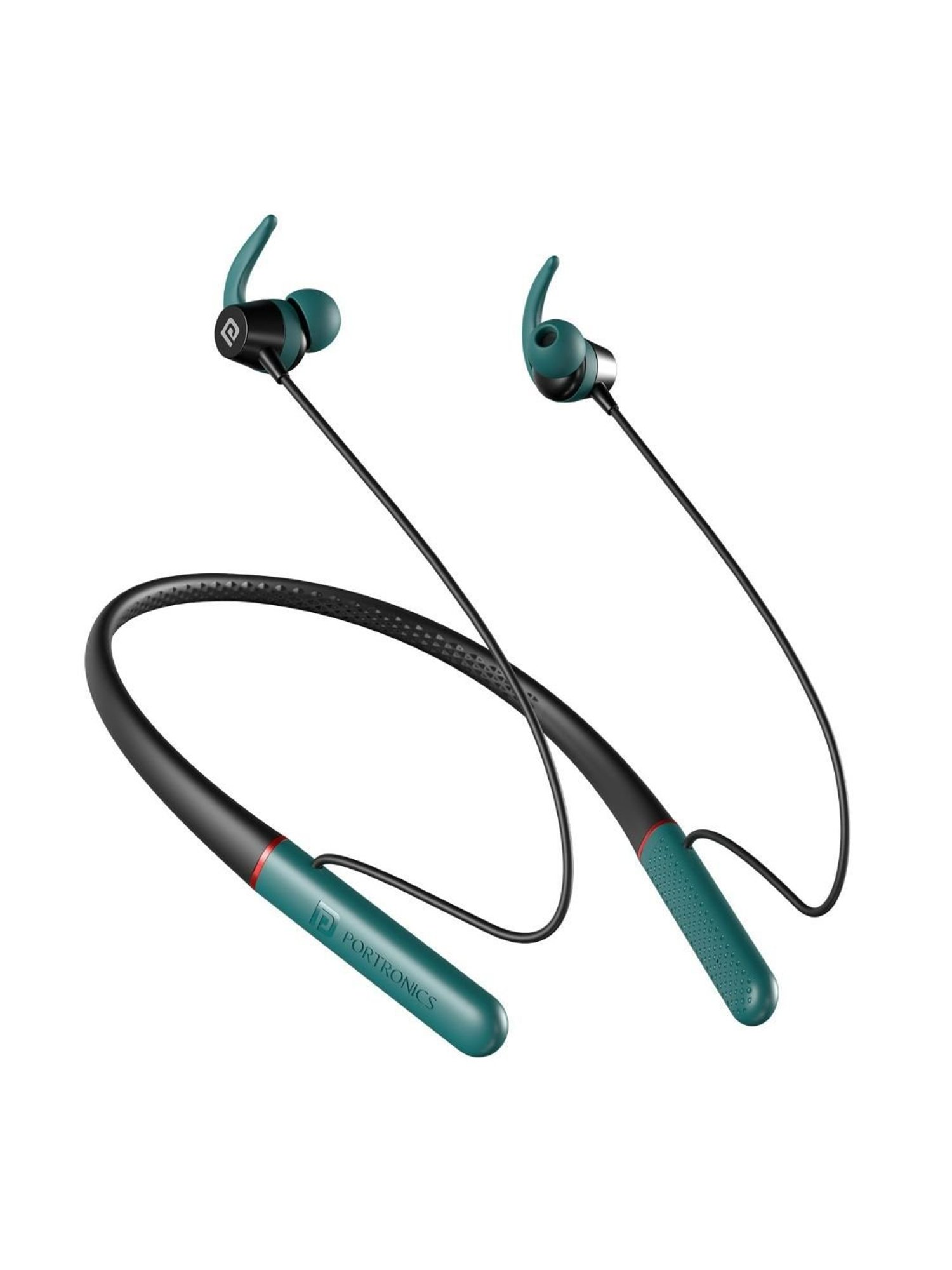 Portronics Harmonics X2 Bluetooth Neckband with Upto 40Hours Playtime, HD Mic (Black)