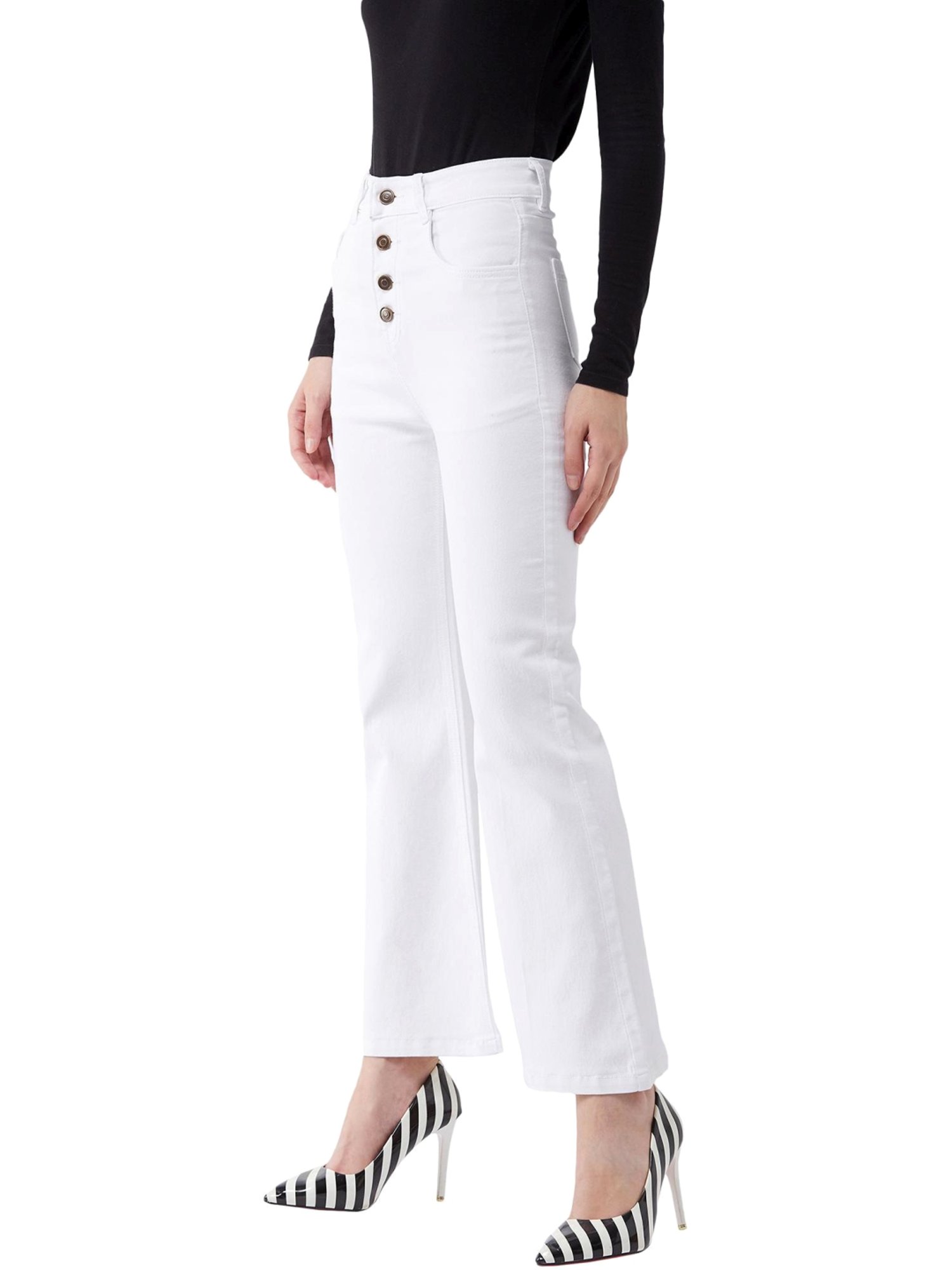 DOLCE CRUDO White Bootcut Jeans