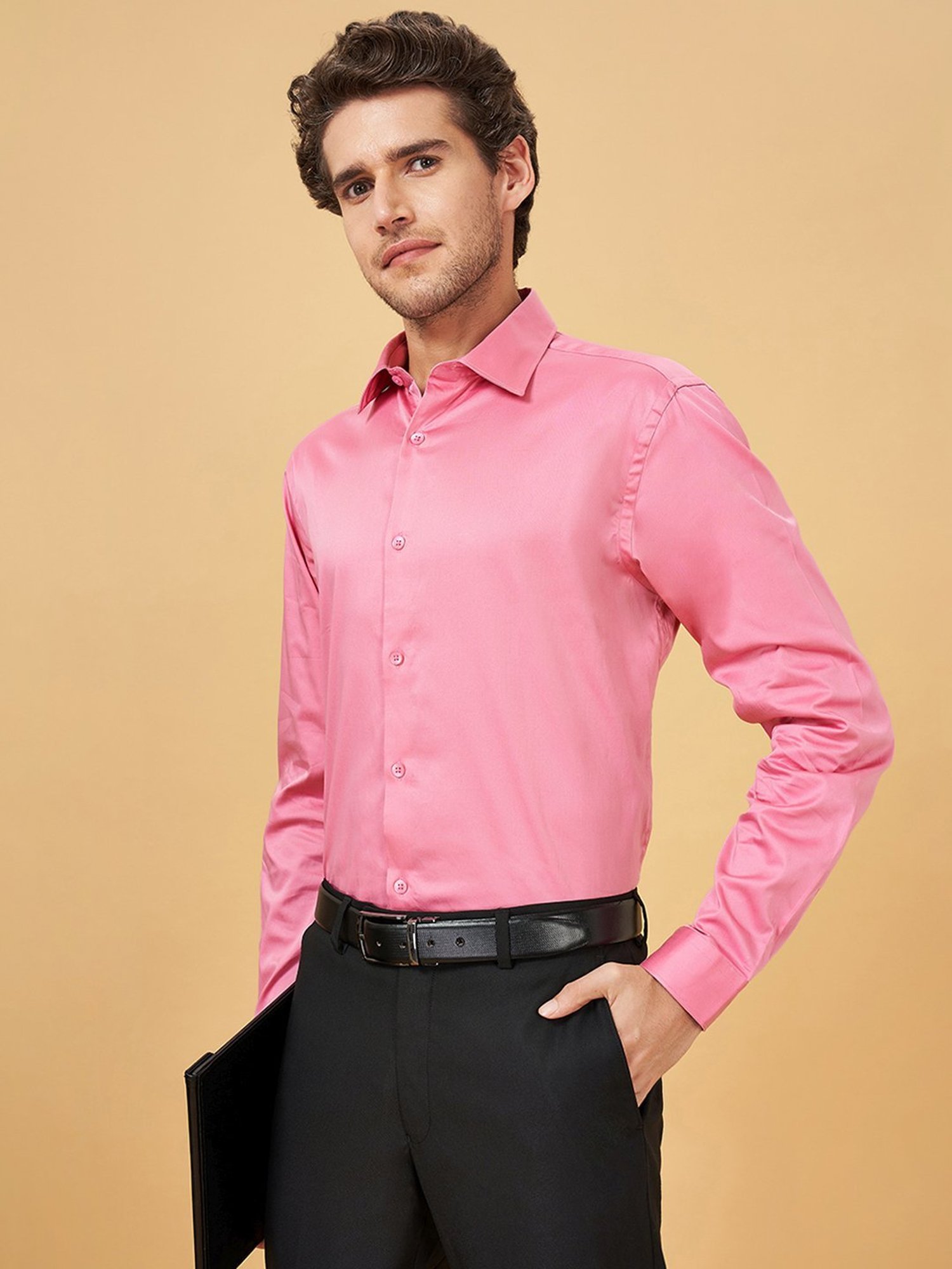Peregrine By Pantaloons Almond Blossom Cotton Slim Fit Shirt