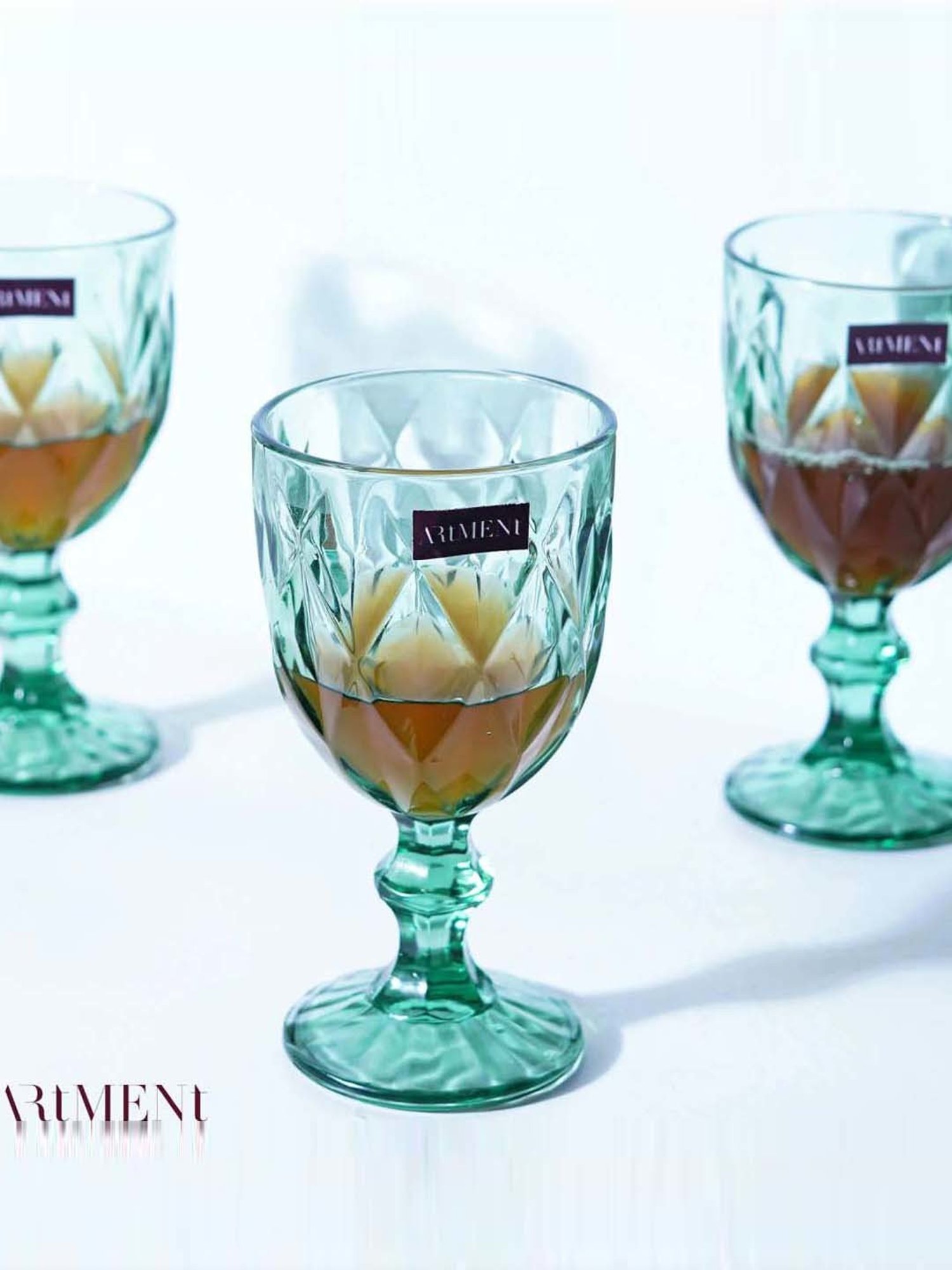The Artment Chalice Transparent Crystal Wine Goblet (0.21 L) - Set of 8