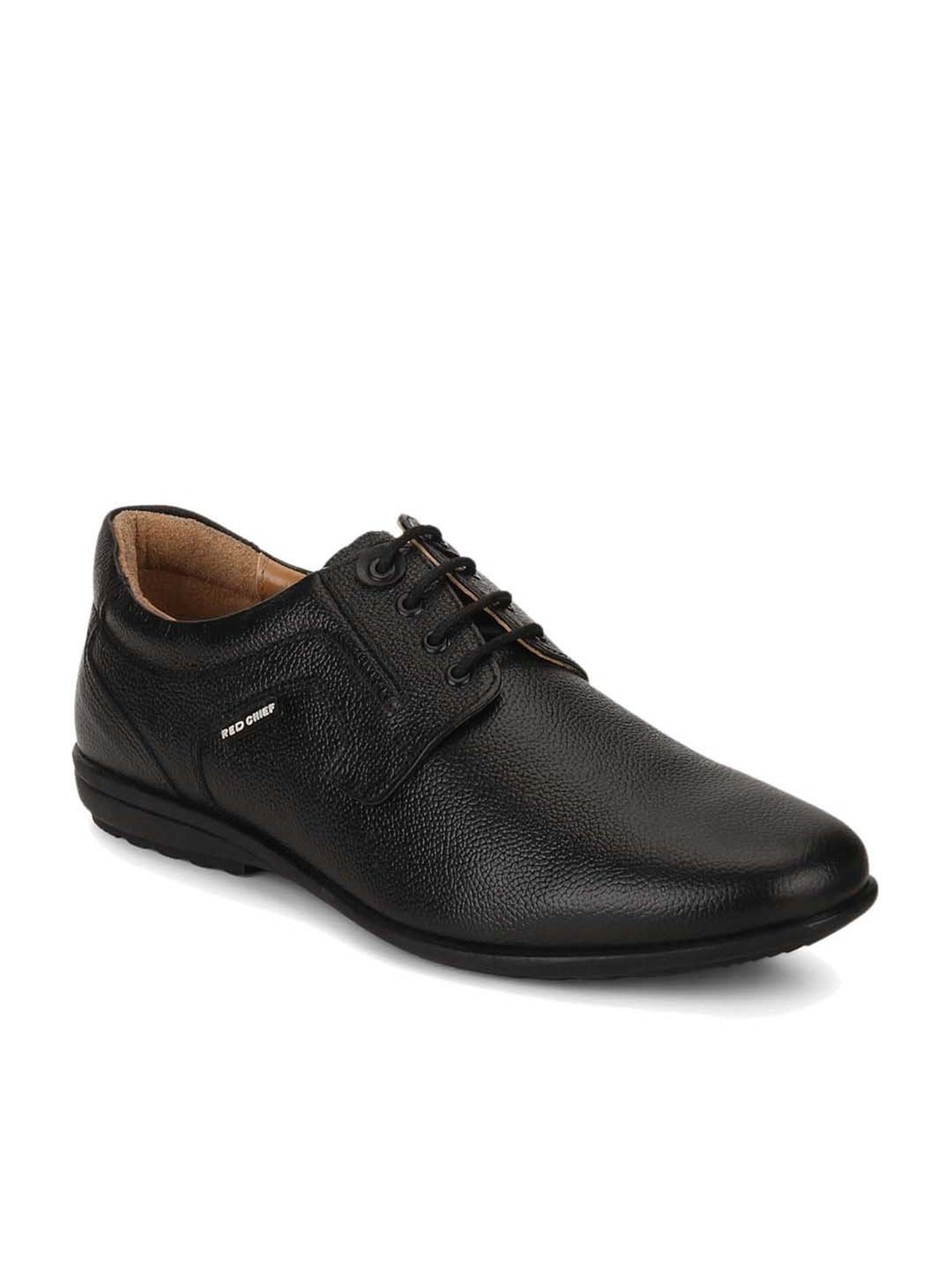 Red Chief Men's Black Derby Shoes