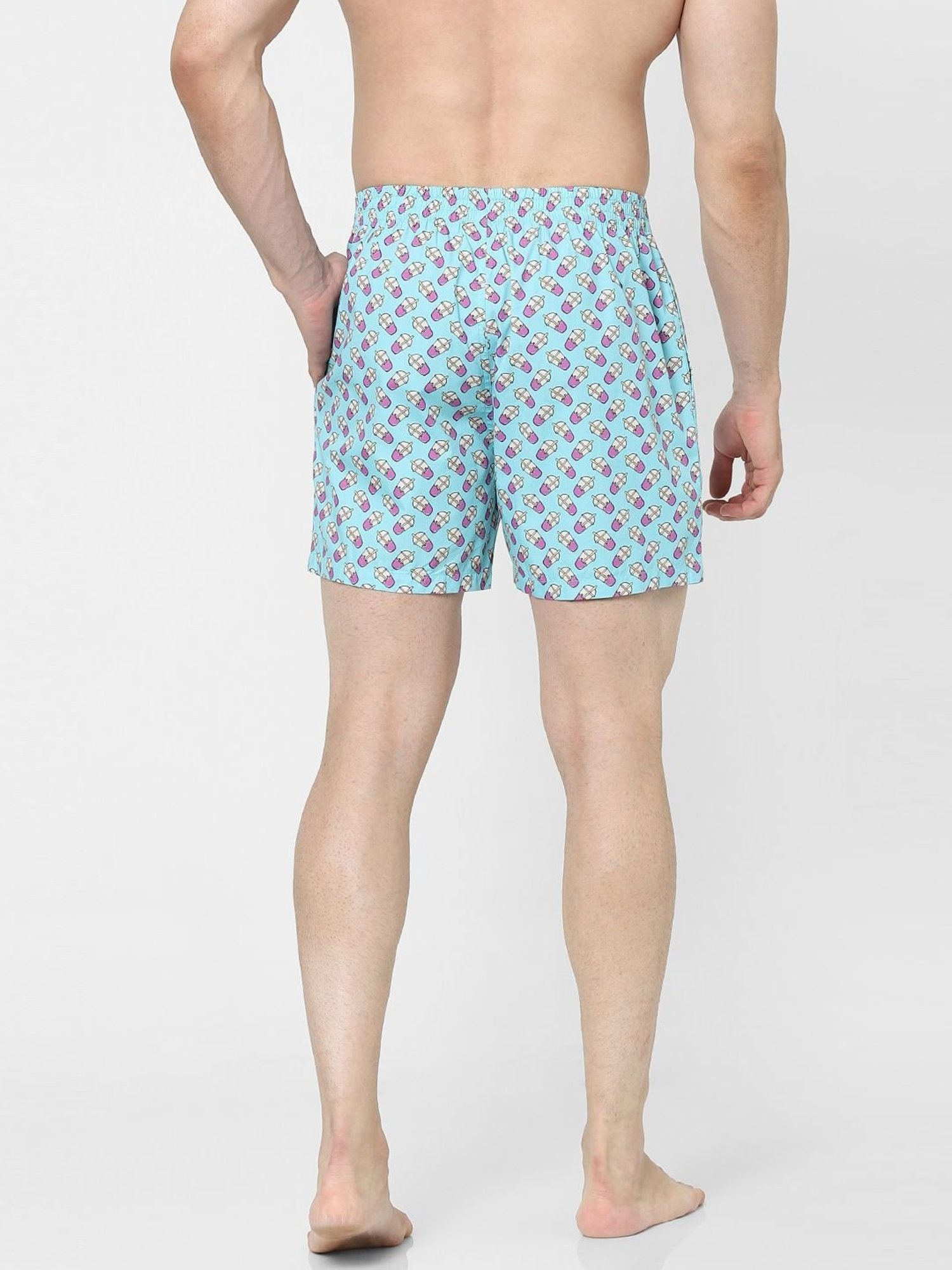 Jack & Jones Blue Regular Fit Printed Boxers