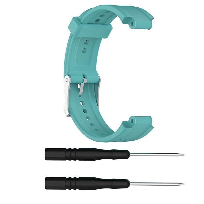 Replacement Band Compatible with Garmin Forerunner 25 GPS Running Watch Wristband Fitness Tracker for Smartphone(Female Strap) (Teal)