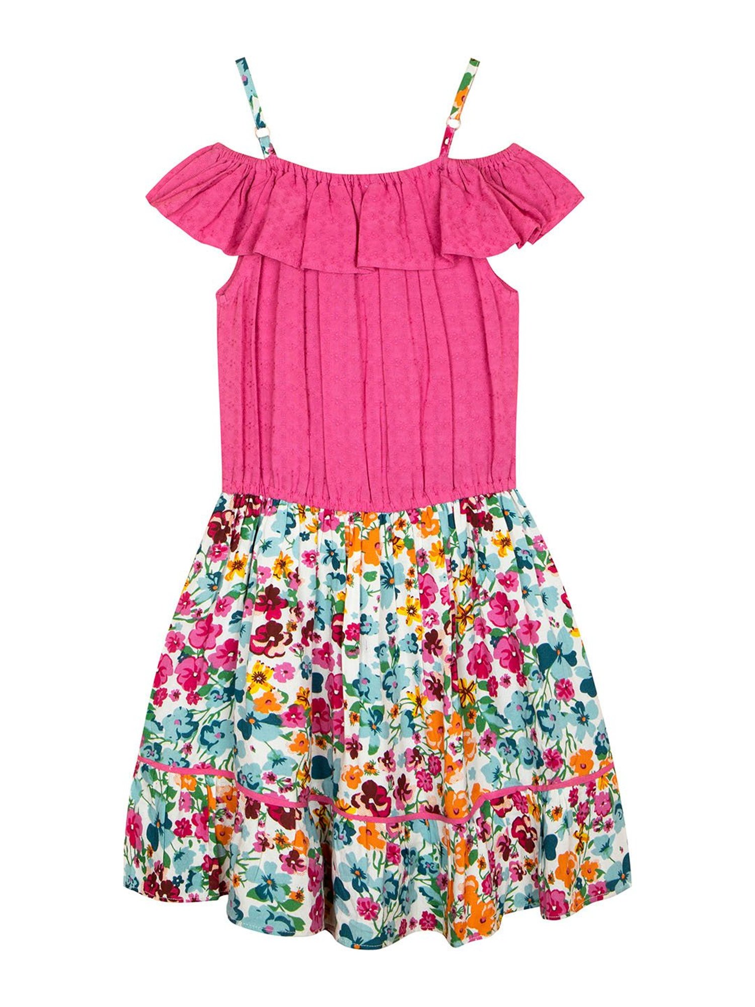 Budding Bees Kids Pink Floral Print Dress