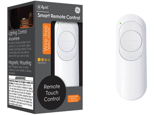 C by GE Wire-Free Dimmer Smart Remote Control, 1 Pack White - Bluetooth, Battery Powered, Magnetic