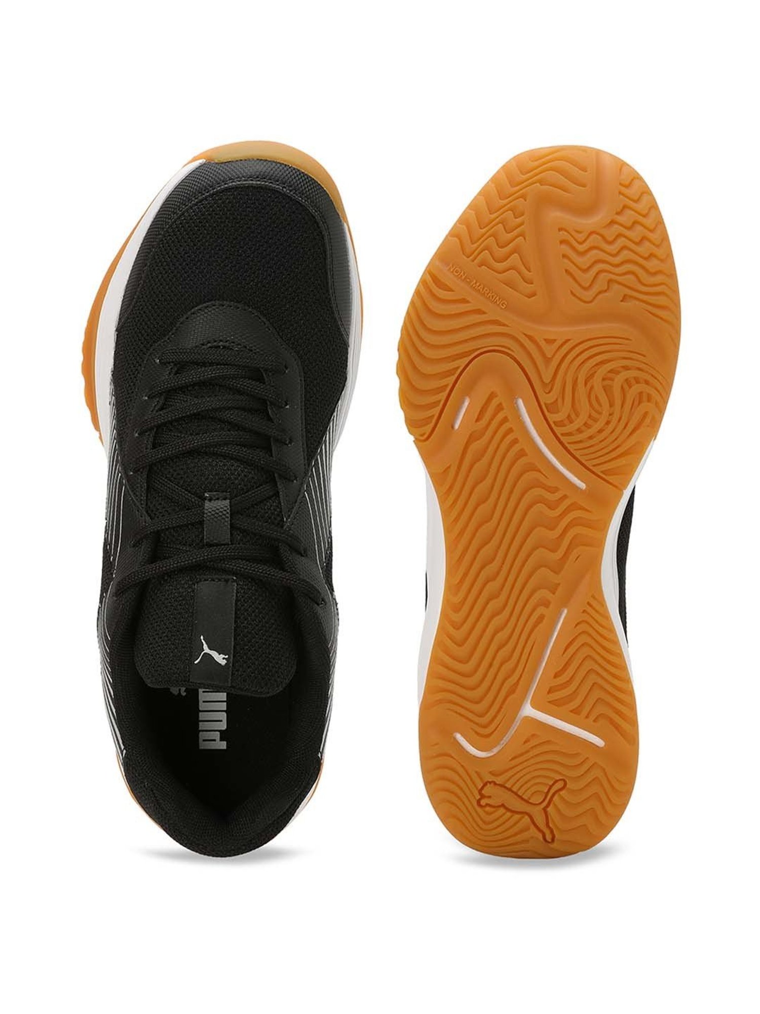 Puma Men's Smash Sprint Black Indoor Court Shoes