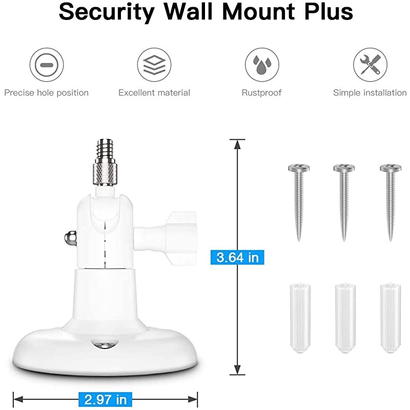 Upgraded Version  IndoorOutdoor Security Wall Mount for All Arlo Camera Arlo Ultra Arlo Essential Wyze Cam Pan eufyCam 2 More Stable and Flexible Arlo Accessories3PackBlack