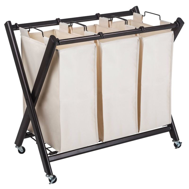 Rolling Triple Laundry Sorter White - Threshold™
