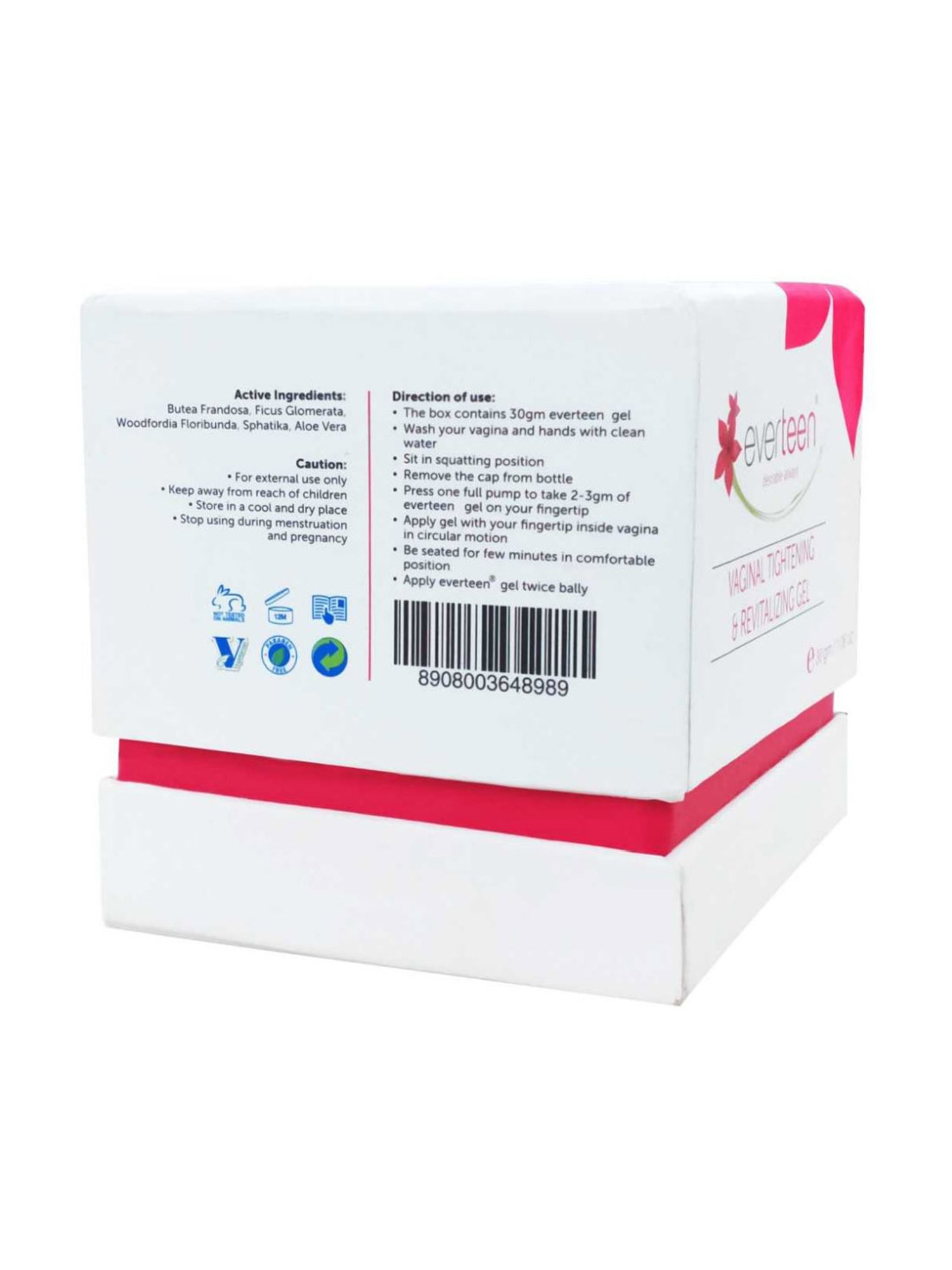 everteen Vaginal Tightening & Revitalizing Gel Small for Women - 30 gm Each (Pack of 2)