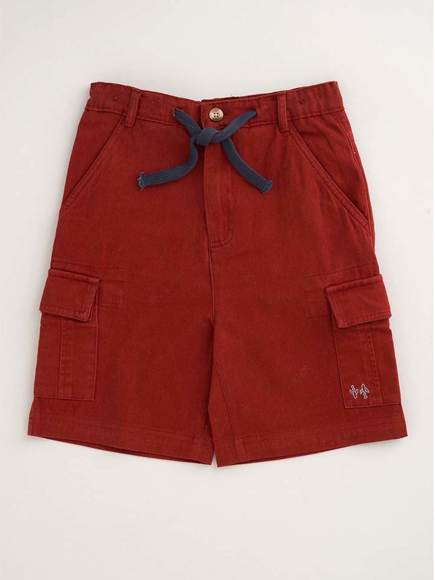Angel & Rocket Kids Red Cotton Regular Fit Shorts