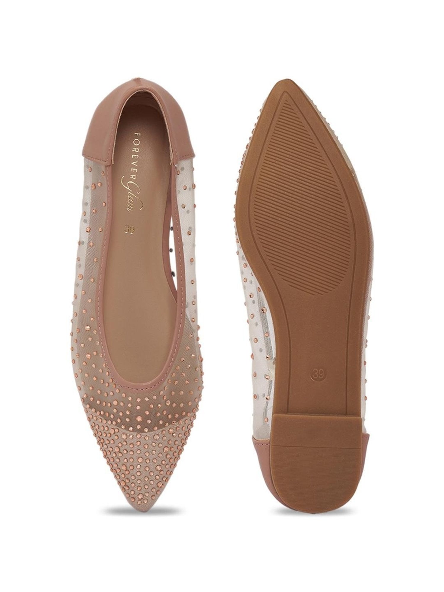 Forever Glam by Pantaloons Women's Nude Flat Ballets