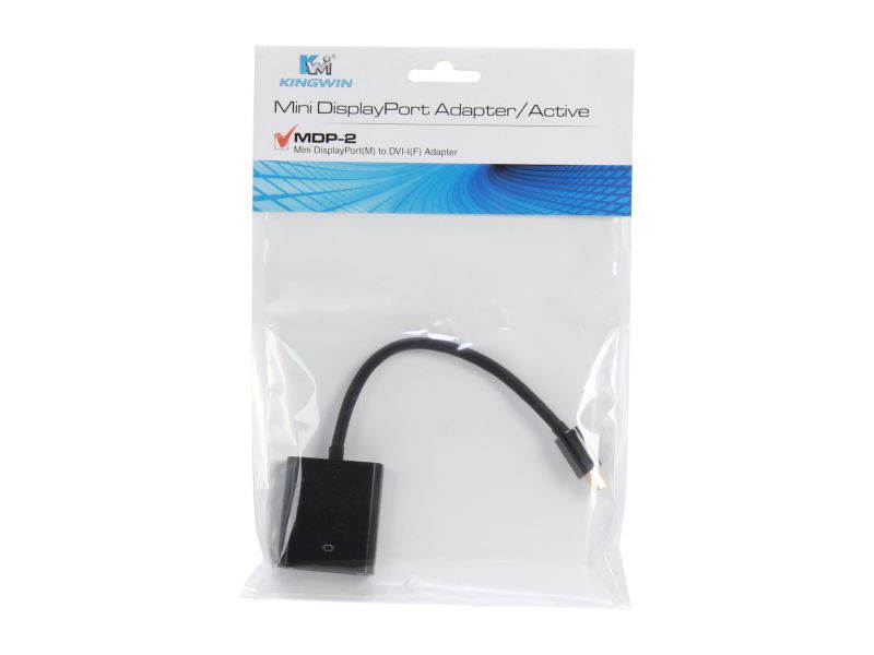 KINGWIN MDP-2  Mini DisplayPort to DVI-I Adapter/Active
