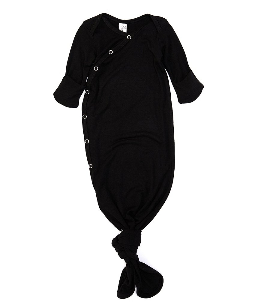 Copper Pearl Baby Newborn-6 Months Long-Sleeve Knotted Gown