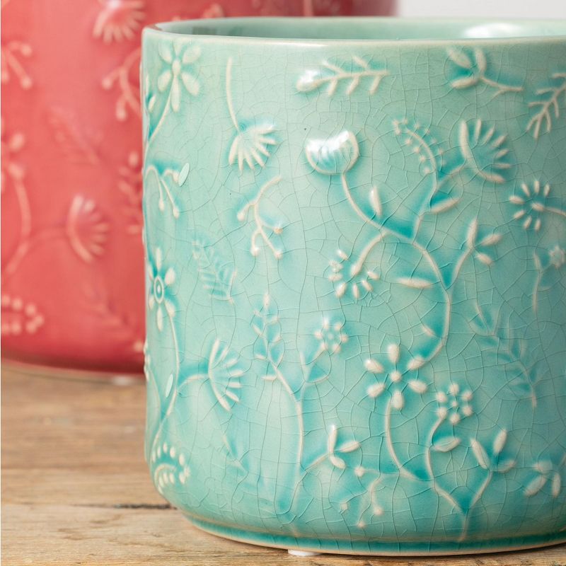 The HC Companies 3 Inch Round Plastic Sprite Decorative Indoor Flower Succulent Planter Pot with Drain Plug Hole, Artisan Taupe